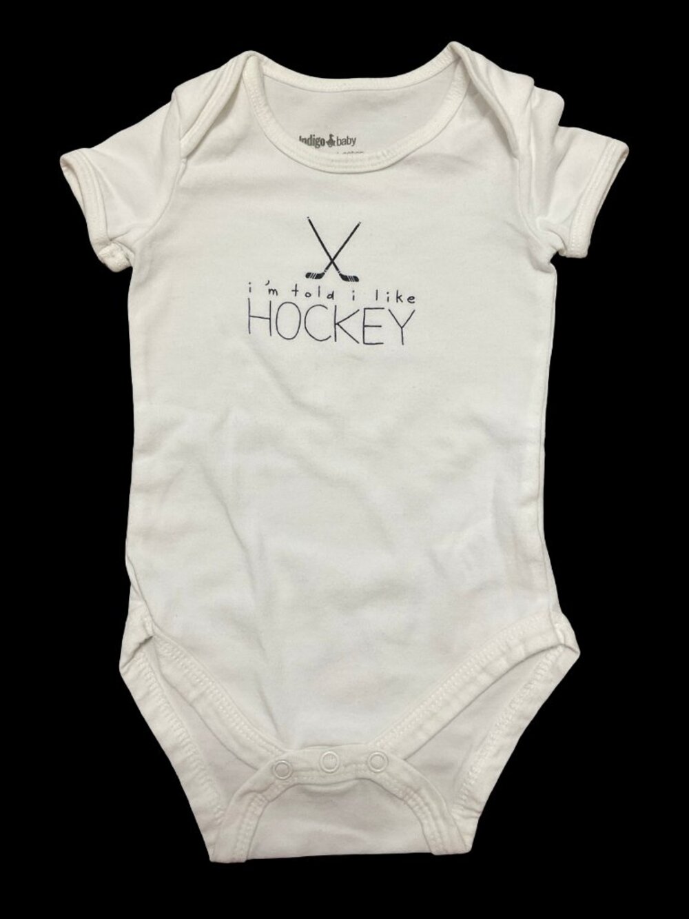 🌻10/$25 - White "I'm Told I Like Hockey" Onesie